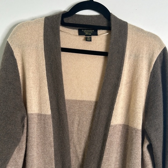 Club charter cashmere beige gray brown cardigan size XlArge - Picture 4 of 7